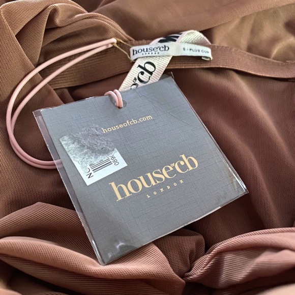 NEW House of CB Valentina Dress Chocolate Mocha Small with Plus Cup - Picture 16 of 17